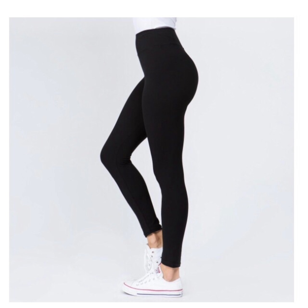 ❄️ One Size 0-14 Soft Black High Waist Leggings - Picture 5 of 6